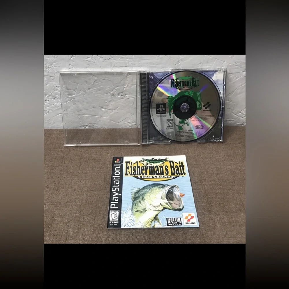 Lot of 3 PlayStation 1 PS1 Bass Games Complete Games, Inserts/Manuals, Cases USA